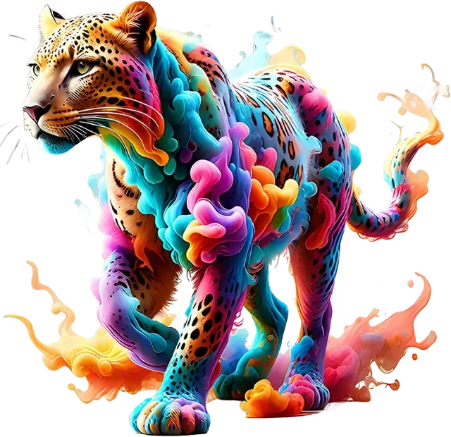 Leopard abstract multicolor